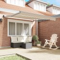 VidaXL Automatyczna Chowana Markiza Beżowa 300x250 cm, vidaXL Materiał na Markizę do Ramy 3x2.5 m Beżowy