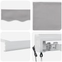 VidaXL Automatyczna Markiza Chowana Jasnoszara 300x250 cm, vidaXL Wymienna Tkanina Markizy na Ramę 3x2,5 m Jasnoszara