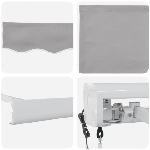 VidaXL Automatyczna Markiza Chowana Jasnoszara 300x250 cm, vidaXL Wymienna Tkanina Markizy na Ramę 3x2,5 m Jasnoszara VidaXL Automatyczna Markiza Chowana Jasnoszara 300x250 cm, vidaXL Wymienna Tkanina Markizy na Ramę 3x2,5 m Jasnoszara