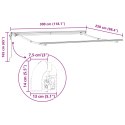 VidaXL Automatyczna Markiza Chowana Zielono-Żółta 300x250 cm, vidaXL Materiał wymienny do markizy 3x2,5 m Zielono-Żółta