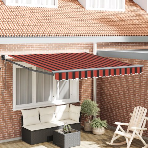VidaXL Automatyczna chowana markiza Pomarańczowa i brązowa 300x250 cm