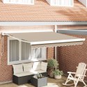 VidaXL Automatyczna markiza chowana Beżowa 300x250 cm, vidaXL Wymiana tkaniny markizy na ramę 3x2.5 m Beżowa