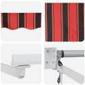 VidaXL Automatyczna markiza chowana Pomarańczowa i brązowa 300x250 cm