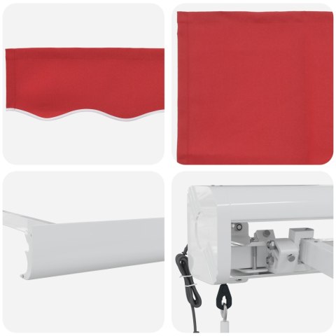 VidaXL Automatyczna markiza chowana czerwona 300x250 cm, vidaXL materiał wymienny do markiz 3x2,5 m czerwona VidaXL Automatyczna markiza chowana czerwona 300x250 cm, vidaXL materiał wymienny do markiz 3x2,5 m czerwona