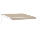 VidaXL Manualna Markiza Chowana Beżowa 300x250 cm, vidaXL Materiał do wymiany markizy dla ramy 3x2.5 m Beżowy