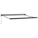VidaXL Markiza Automatyczna Chowana Biała 300x250 cm, vidaXL Materiał na wymianę do ramy 3x2.5 m Biały