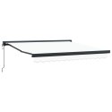 VidaXL Markiza Automatyczna Chowana Biała 300x250 cm, vidaXL Materiał na wymianę do ramy 3x2.5 m Biały