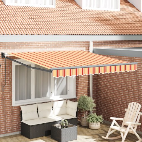 VidaXL Markiza chowana Beżowa i Czerwona 300x250 cm