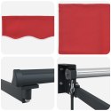 VidaXL Ręczna chowana markiza Czerwona 300x250 cm, vidaXL Materiał wymienny do markizy 3x2.5 m Ramka Czerwona