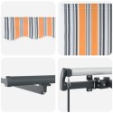 VidaXL Ręczna markiza chowana z wielokolorowym paskiem LED 300x250 cm