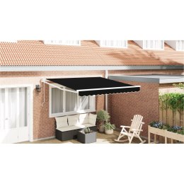 Automatyczna chowana markiza vidaXL Czarna 350x250 cm, Tkanina zamienna do markizy vidaXL dla ramy 3.5x2.5 m Czarna
