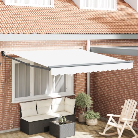 Automatyczna markiza chowana vidaXL Biała 350x250 cm, Materiał wymienny do markizy vidaXL dla ramy 3,5x2,5 m Biała