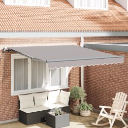 Automatyczna markiza vidaXL Jasnoszara 350x250 cm, Tkanina do wymiany markizy vidaXL na ramę 3,5x2,5 m Jasnoszara