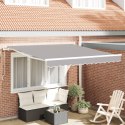 Automatyczna markiza vidaXL Jasnoszara 350x250 cm, Tkanina zamienna vidaXL na ramę 3.5x2.5 m Jasnoszara