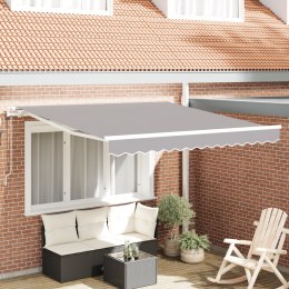 Automatyczna markiza vidaXL Jasnoszara 350x250 cm, Tkanina zamienna vidaXL na ramę 3.5x2.5 m Jasnoszara