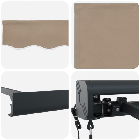Beżowa automatyczna markiza chowana vidaXL 350x250 cm, Tkanina do wymiany markizy vidaXL dla ramy 3.5x2.5 m beżowa Beżowa automatyczna markiza chowana vidaXL 350x250 cm, Tkanina do wymiany markizy vidaXL dla ramy 3.5x2.5 m beżowa