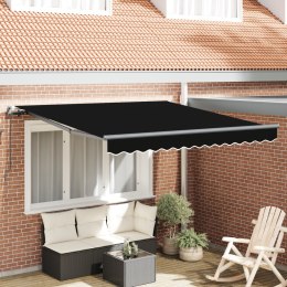 Czarna markiza ręczna vidaXL 350x250 cm, Tkanina zamienna do markizy vidaXL dla ramy 3,5x2,5 m Czarna