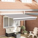 Jasnoszara ręczna markiza zwijana vidaXL 350x250 cm, Materiał zastępczy vidaXL dla ramy 3.5x2.5 m jasnoszary