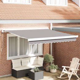 Jasnoszara ręczna markiza zwijana vidaXL 350x250 cm, Materiał zastępczy vidaXL dla ramy 3.5x2.5 m jasnoszary