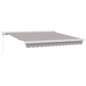 Jasnoszara ręczna markiza zwijana vidaXL 350x250 cm, Materiał zastępczy vidaXL dla ramy 3.5x2.5 m jasnoszary