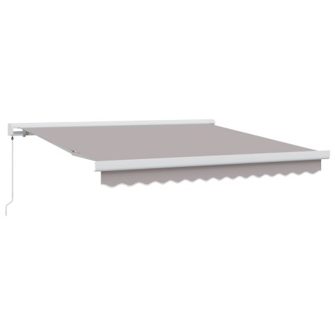 Jasnoszara ręczna markiza zwijana vidaXL 350x250 cm, Materiał zastępczy vidaXL dla ramy 3.5x2.5 m jasnoszary Jasnoszara ręczna markiza zwijana vidaXL 350x250 cm, Materiał zastępczy vidaXL dla ramy 3.5x2.5 m jasnoszary