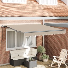 Manualna markiza chowana vidaXL Beżowa 350x250 cm, Materiał wymienny do markizy vidaXL dla ramy 3.5x2.5 m Beżowy