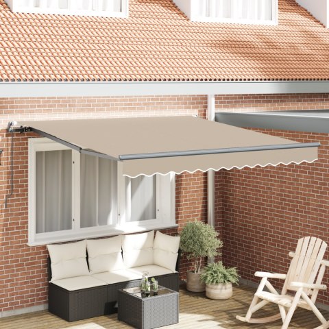 Manualna markiza chowana vidaXL Beżowa 350x250 cm, Materiał wymienny do markizy vidaXL dla ramy 3.5x2.5 m Beżowy