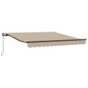 Manualna markiza chowana vidaXL Beżowa 350x250 cm, Materiał wymienny do markizy vidaXL dla ramy 3.5x2.5 m Beżowy