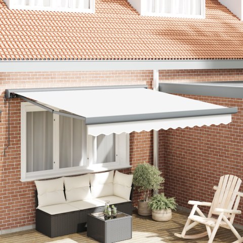 Markiza automatyczna chowana vidaXL Biała 350x250 cm, Materiał wymienny do markizy vidaXL na ramę 3.5x2.5 m Biały Markiza automatyczna chowana vidaXL Biała 350x250 cm, Materiał wymienny do markizy vidaXL na ramę 3.5x2.5 m Biały