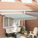 Markiza automatyczna vidaXL zielona i biała 300x250 cm, Materiał do ramy markizy vidaXL 3x2,5 m zielono-biały