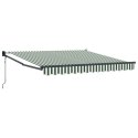 Markiza automatyczna vidaXL zielona i biała 300x250 cm, Materiał do ramy markizy vidaXL 3x2,5 m zielono-biały