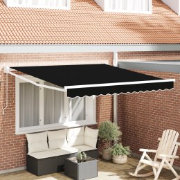 Markiza manualna vidaXL Czarna 350x250 cm, Tkanina do wymiany markizy vidaXL pasująca do ramy 3.5x2.5 m Czarna