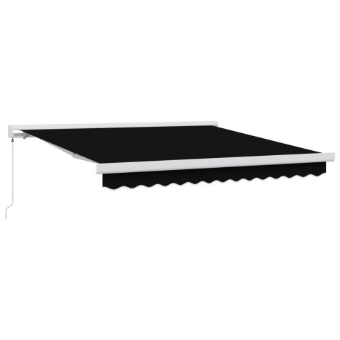 Markiza ręczna vidaXL Czarna 350x250 cm, Tkanina do markizy vidaXL na ramę 3.5x2.5 m Czarna Markiza ręczna vidaXL Czarna 350x250 cm, Tkanina do markizy vidaXL na ramę 3.5x2.5 m Czarna