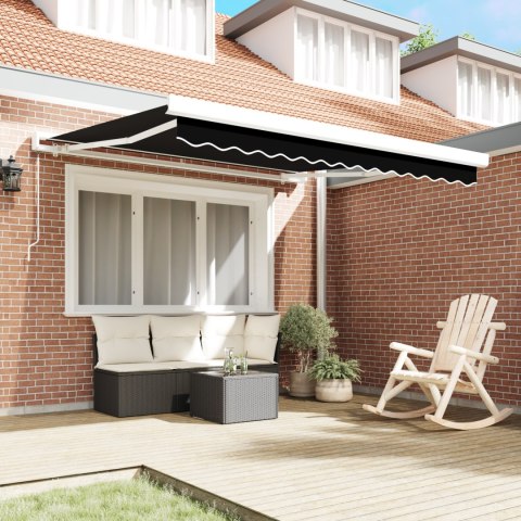 Markiza ręczna vidaXL Czarna 350x250 cm, Tkanina do markizy vidaXL na ramę 3.5x2.5 m Czarna Markiza ręczna vidaXL Czarna 350x250 cm, Tkanina do markizy vidaXL na ramę 3.5x2.5 m Czarna
