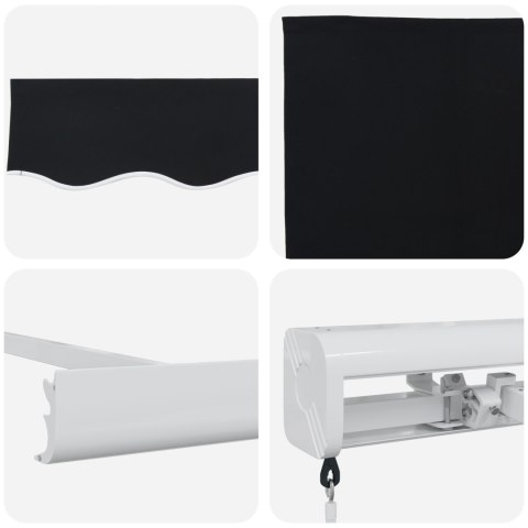 Markiza ręczna vidaXL Czarna 350x250 cm, Tkanina do markizy vidaXL na ramę 3.5x2.5 m Czarna Markiza ręczna vidaXL Czarna 350x250 cm, Tkanina do markizy vidaXL na ramę 3.5x2.5 m Czarna