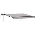 Markiza ręczna vidaXL z LED jasnoszara 350x250 cm, Tkanina wymienna do markizy vidaXL 3,5x2,5 m jasnoszara