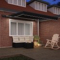 Ręczna markiza chowana vidaXL z LED w czarnym kolorze 350x250 cm, Materiał wymienny do markizy vidaXL dla ramy 3,5x2,5 m w czarn