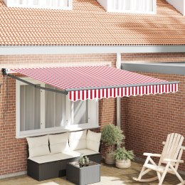VidaXL Automatyczna Chowana Markiza Czerwono-Biała 350x250 cm