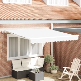 VidaXL Automatyczna Markiza Chowana Biała 350x250 cm, vidaXL Materiał wymienny do markizy 3.5x2.5 m Biały