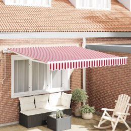 VidaXL Automatyczna Markiza Chowana Czerwono-Biała 350x250 cm