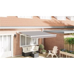 VidaXL Automatyczna Markiza Chowana Jasnoszara 350x250 cm, vidaXL Materiał do Wymiany Markizy dla Ramy 3.5x2.5 m Jasnoszarej