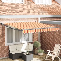 VidaXL Automatyczna Markiza Chowana Żółta i Pomarańczowa 350x250 cm