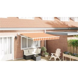 VidaXL Automatyczna chowana markiza Żółto-pomarańczowa 350x250 cm