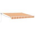 VidaXL Automatyczna chowana markiza Żółto-pomarańczowa 350x250 cm