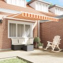 VidaXL Automatyczna chowana markiza Żółto-pomarańczowa 350x250 cm