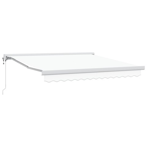 VidaXL Automatyczna chowana markiza biała 350x250 cm, vidaXL Materiał do wymiany markizy na ramę 3.5x2.5 m białą VidaXL Automatyczna chowana markiza biała 350x250 cm, vidaXL Materiał do wymiany markizy na ramę 3.5x2.5 m białą