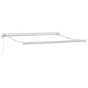 VidaXL Automatyczna chowana markiza biała 350x250 cm, vidaXL Materiał do wymiany markizy na ramę 3.5x2.5 m białą