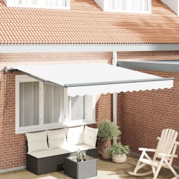 VidaXL Automatyczna chowana markiza biała 350x250 cm, vidaXL Wymiana tkaniny markizy dla stelaża 3.5x2.5 m biała