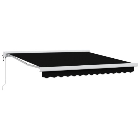 VidaXL Automatyczna czarna markiza chowana 350x250 cm, vidaXL Materiał wymienny do ramy markizy 3.5x2.5 m czarny VidaXL Automatyczna czarna markiza chowana 350x250 cm, vidaXL Materiał wymienny do ramy markizy 3.5x2.5 m czarny