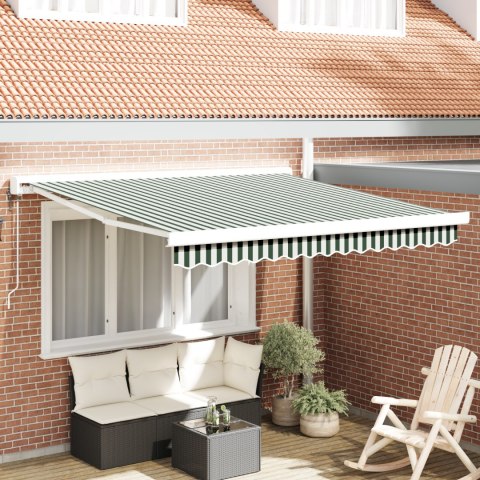 VidaXL Automatyczna markiza chowana zielona i biała 300x250 cm, vidaXL Materiał do wymiany markizy dla ramy 3x2.5 m zielonej i b VidaXL Automatyczna markiza chowana zielona i biała 300x250 cm, vidaXL Materiał do wymiany markizy dla ramy 3x2.5 m zielonej i b